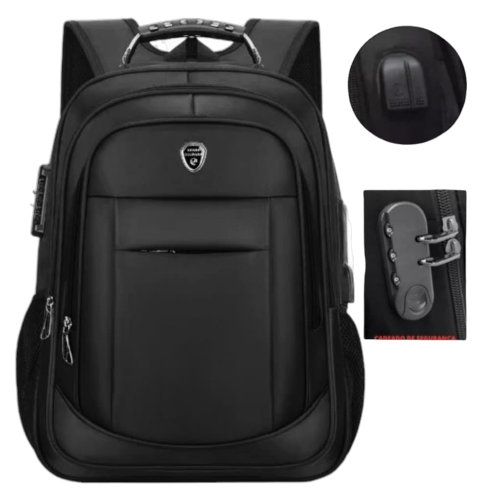 Mochila Masculina Reforçada Impermeável Notebook Grande USB