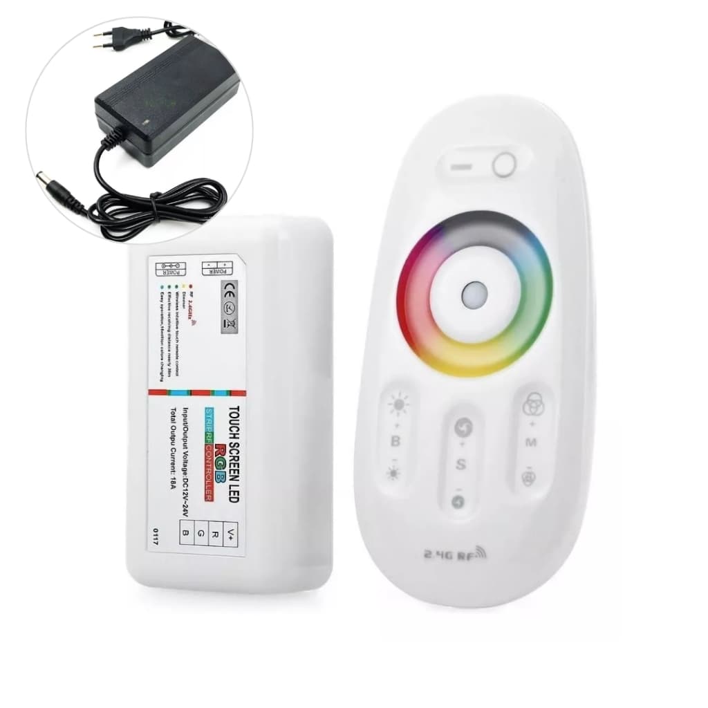 Kit Comando Led Piscina Modulo Rgb Controle Touch + Fonte 12V