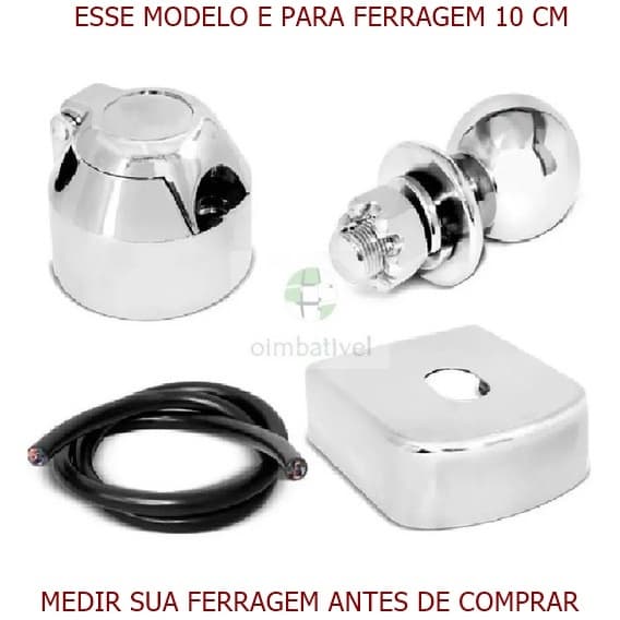 Kit Engate Reboque BOLA TOMADA FIO  E CAPA 10 CM P/ FERRAGEM 10CM