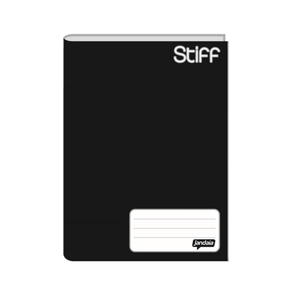 Caderno Brochura Grande Capa Dura Stiff 96 Folhas Preto  Jandaia