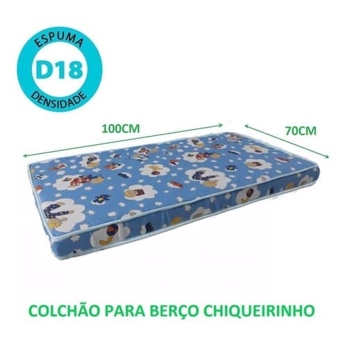 Colchão de berço baby 130x70x10 - (Padrão Americano )-Ortobom