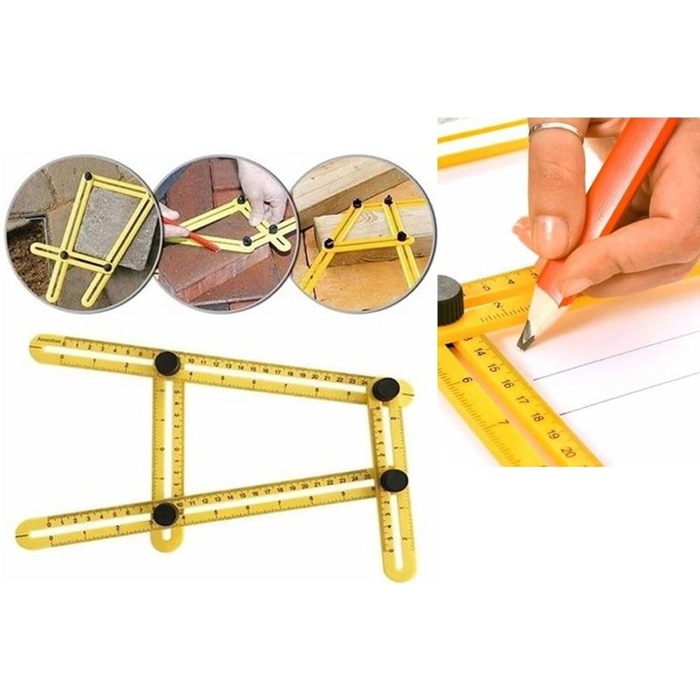Esquadro Inteligente plástico amarelo 30cm 1 unidade Western