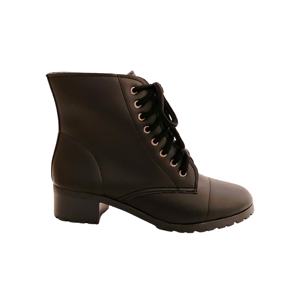 Bota Feminina Cano Baixo Curto Salto Grosso Conforto Preto Inverno