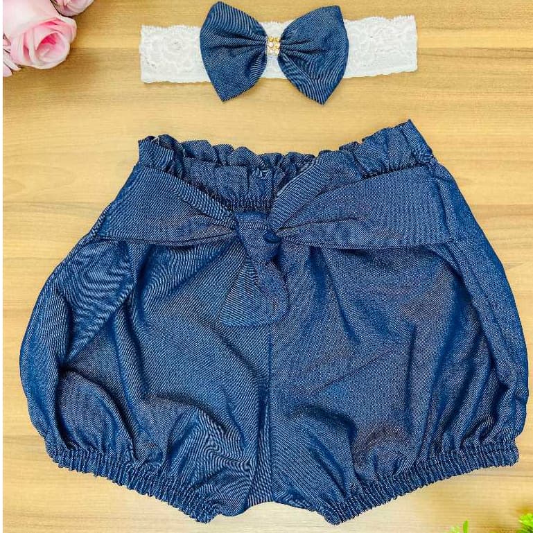 Short e Faixa Bebê Menina Vários Modelos Verão