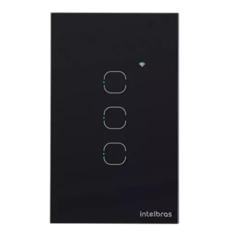 Painel Frontal Interruptor Smart Intelbras EWS 1003 Preto Original