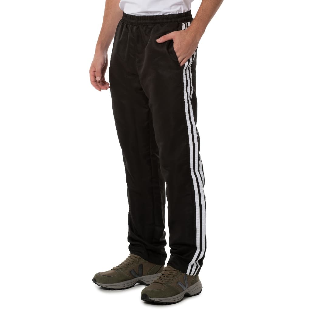 Calça 3 Listras Tactel Esportiva Nylon Microfibra Masculino Adulto e Plus Size