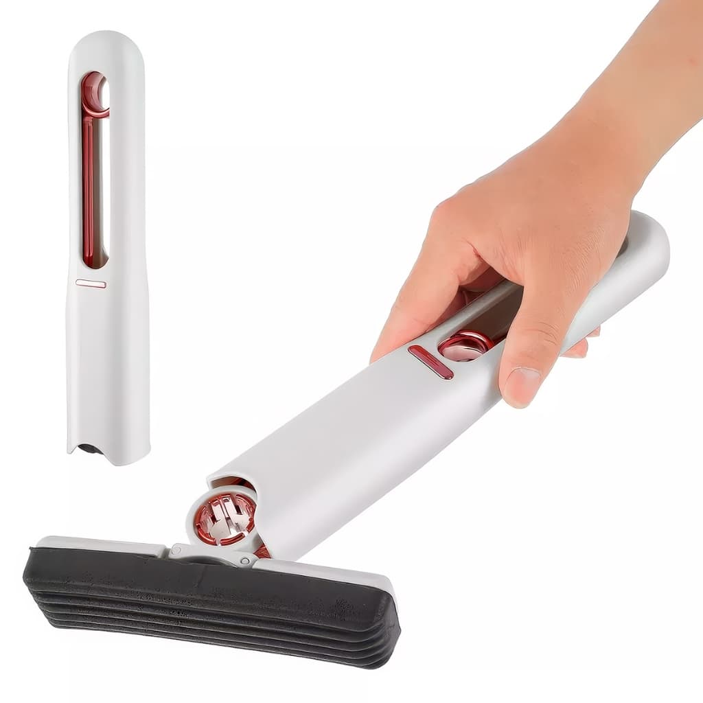 Mini Mop Portátil Rodo e Esfregão Absorvente Limpeza Multifuncional Rápida e Eficiente