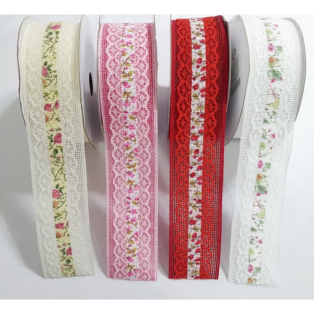 FITA DE JUTA DECORATIVA COM RENDA FTJ-63 - POR METRO