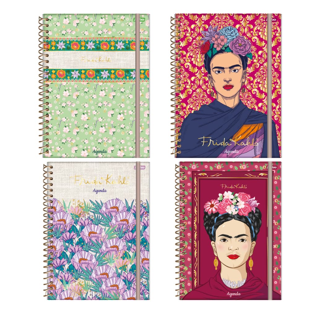 Caderno Universitário 10 matérias 160 folhas Frida Jandaia