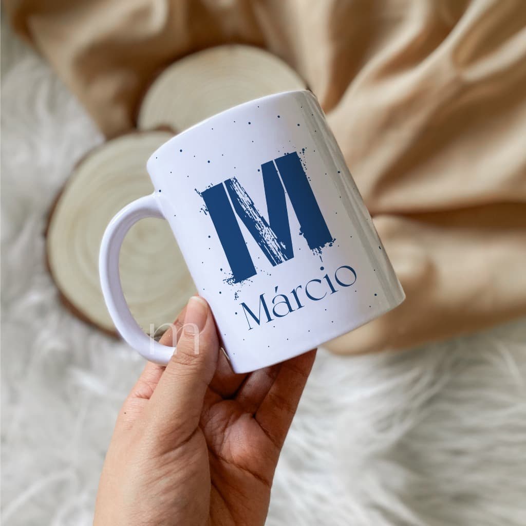 Caneca personalizada inicial e nome caneca amigo presente criativo