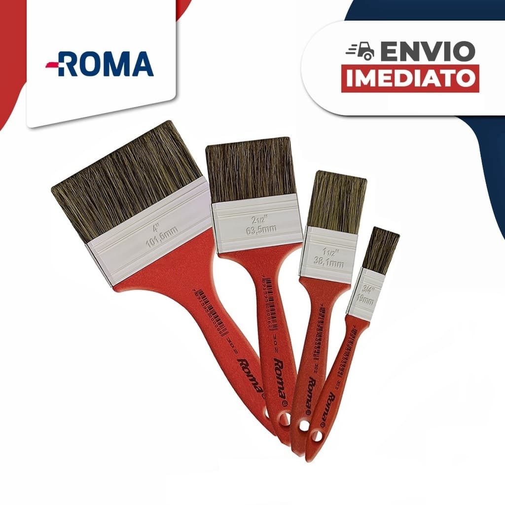 Pincel Trincha para Pintura Roma 302 *UNIDADE* (Escolha o Tamanho) | Roma