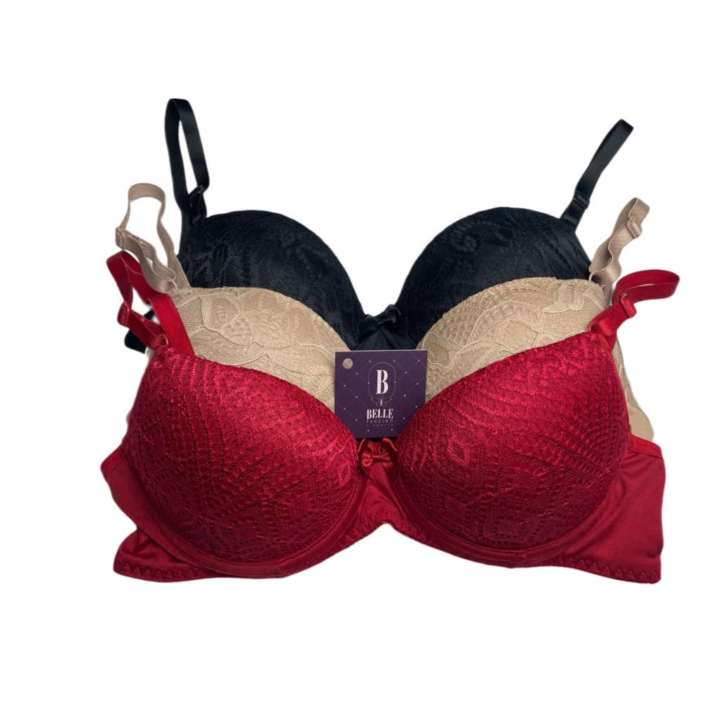 3 Sutiã de Bojo Renda Conforto - KIT COM TRES 3 PODE ESCOLHER A COR,  MUITAS CORES  Soutien - Sutia -- 0210