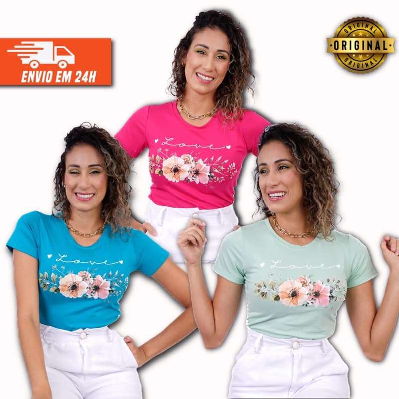 Blusa Feminina Estampada Elegante T-shirt blusinha casual , social e modesta , alta qualidade; moda feminina , moda evangélica , regata feminina
