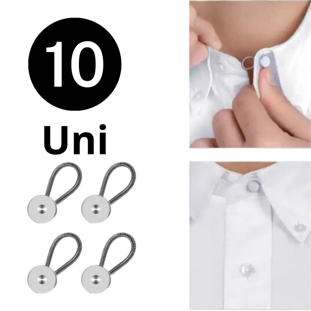 10 Unidades Botão extensor alargador de colarinho de camisa social e calça