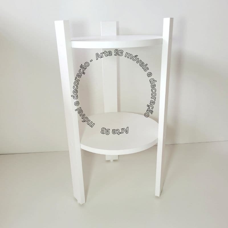 Mesa De Cabeceira - Mesa Lateral - Mesa decorativa (Cor branco).
