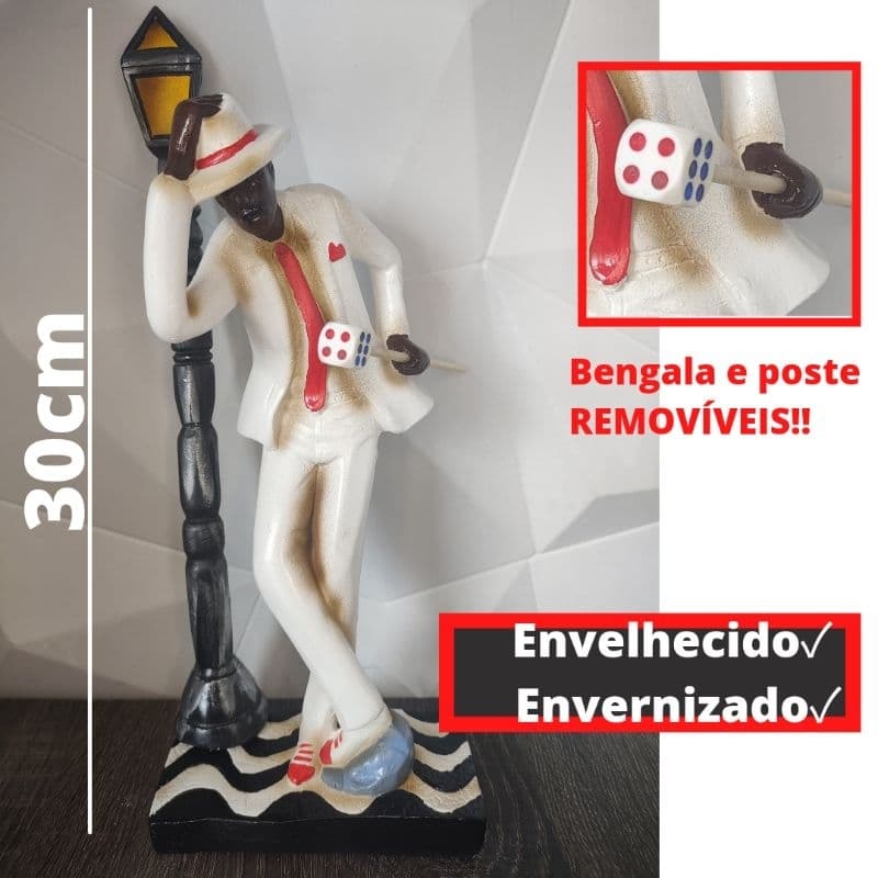 Imagem Zé Pilintra 30cm Gesso - Personalize -  Escolha as Cores