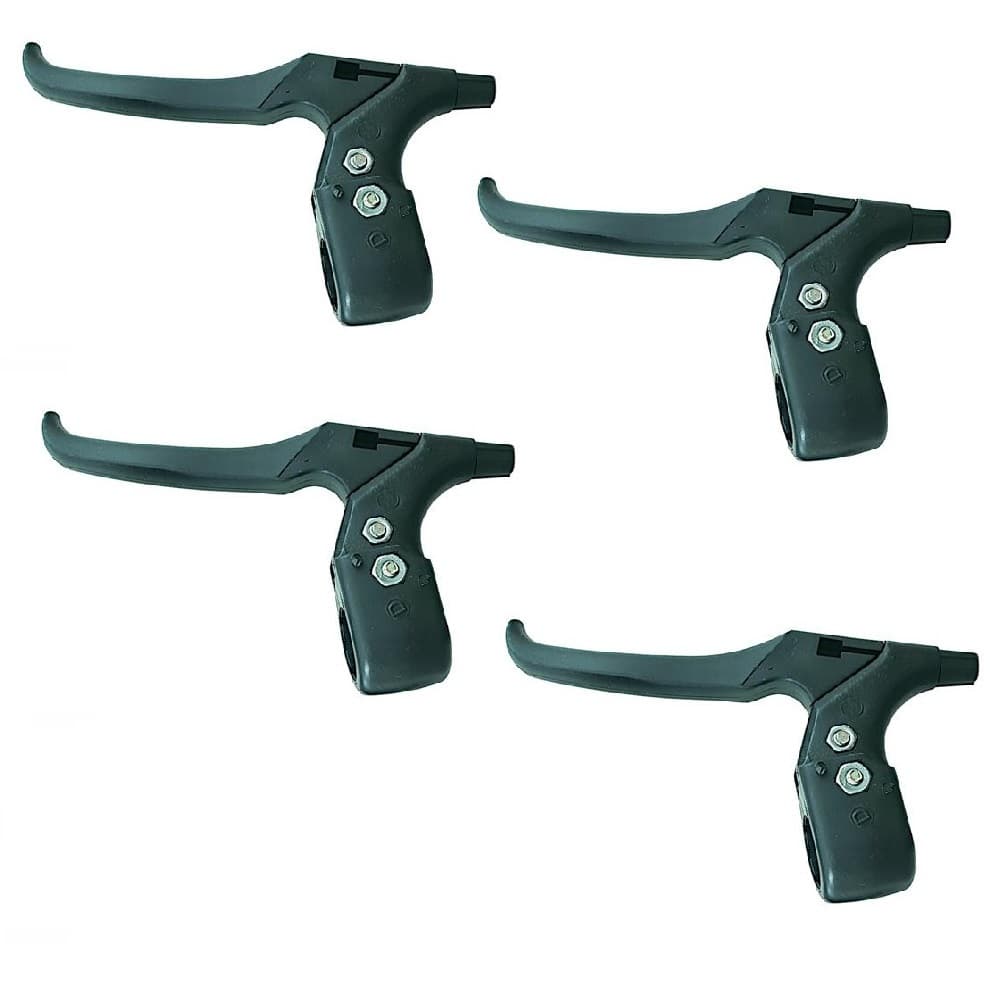 Kit 4 Manete Maçaneta Freio Nylon Somente LADO DIREITO NÃO ACOMPANHA LADO ESQUERDO Preta De Plástico Cantilever