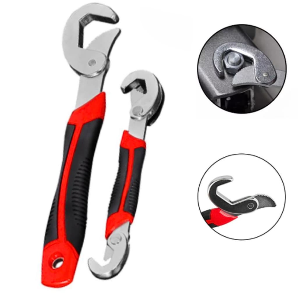 kit 2 Chave De Grifo Boca Tubo Mestra Chaves Inglesa Universal 9 A 32mm Multifuncional Ajustável