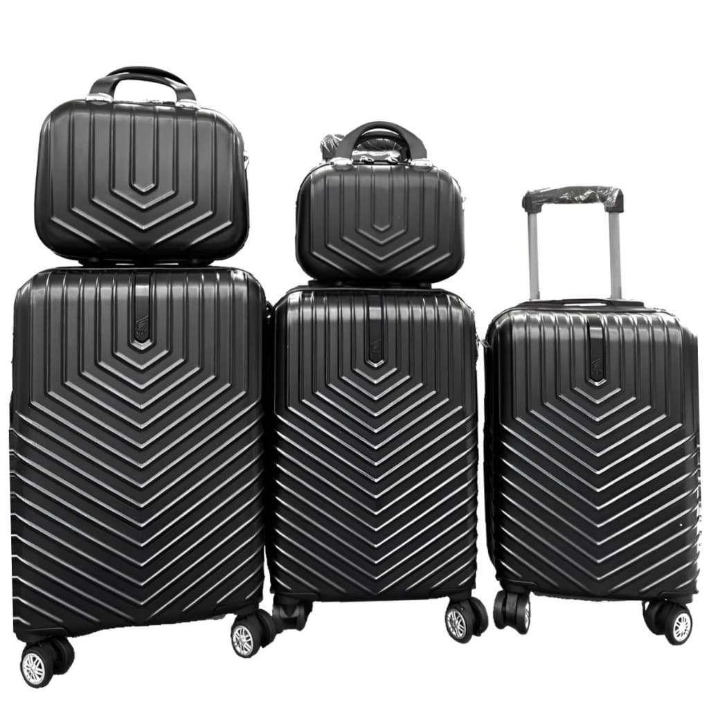 Conjunto 3 Malas De Bordo Viagem e 2 Frasqueira Nacional Internacional Com 4 Rodas Duplas 360º Com Trava De Encaixe , Cadeado Embutido , Divisório Interno , Extensor Extra