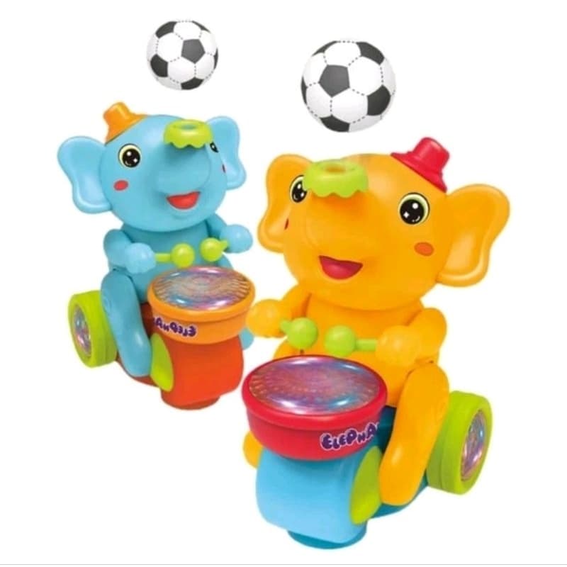 Brinquedo Infantil Elefante Equilibrista Musical Com luzes