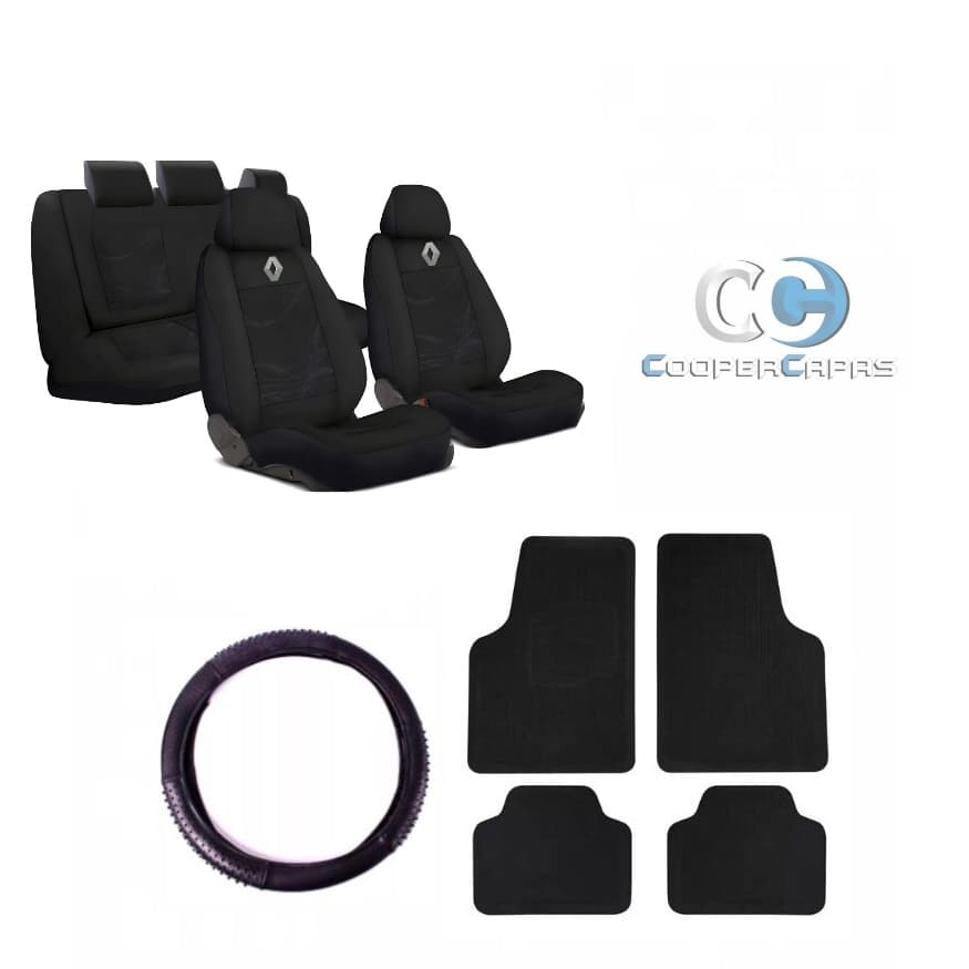 Kit Capas Banco Carro Tecido Original Tapetes Volante Renault Clio Logan Duster Sandero