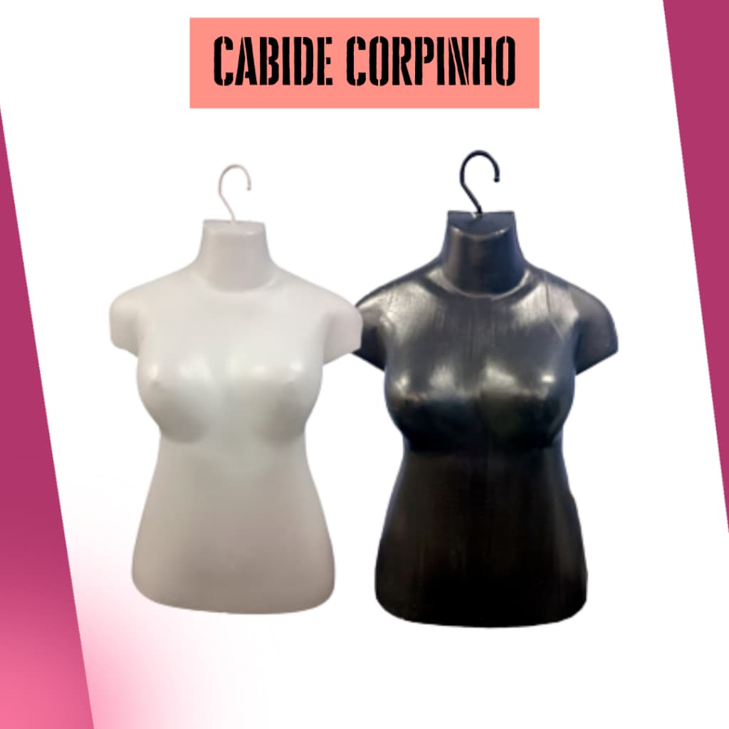 Cabide Silhueta Collant Corpinho GG Cor Branco ou Preto