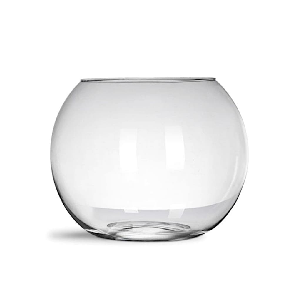 Vaso Aquário Ø6x8cm Vidro Para Decoração Porta Vela Réchaud Redondo Mini