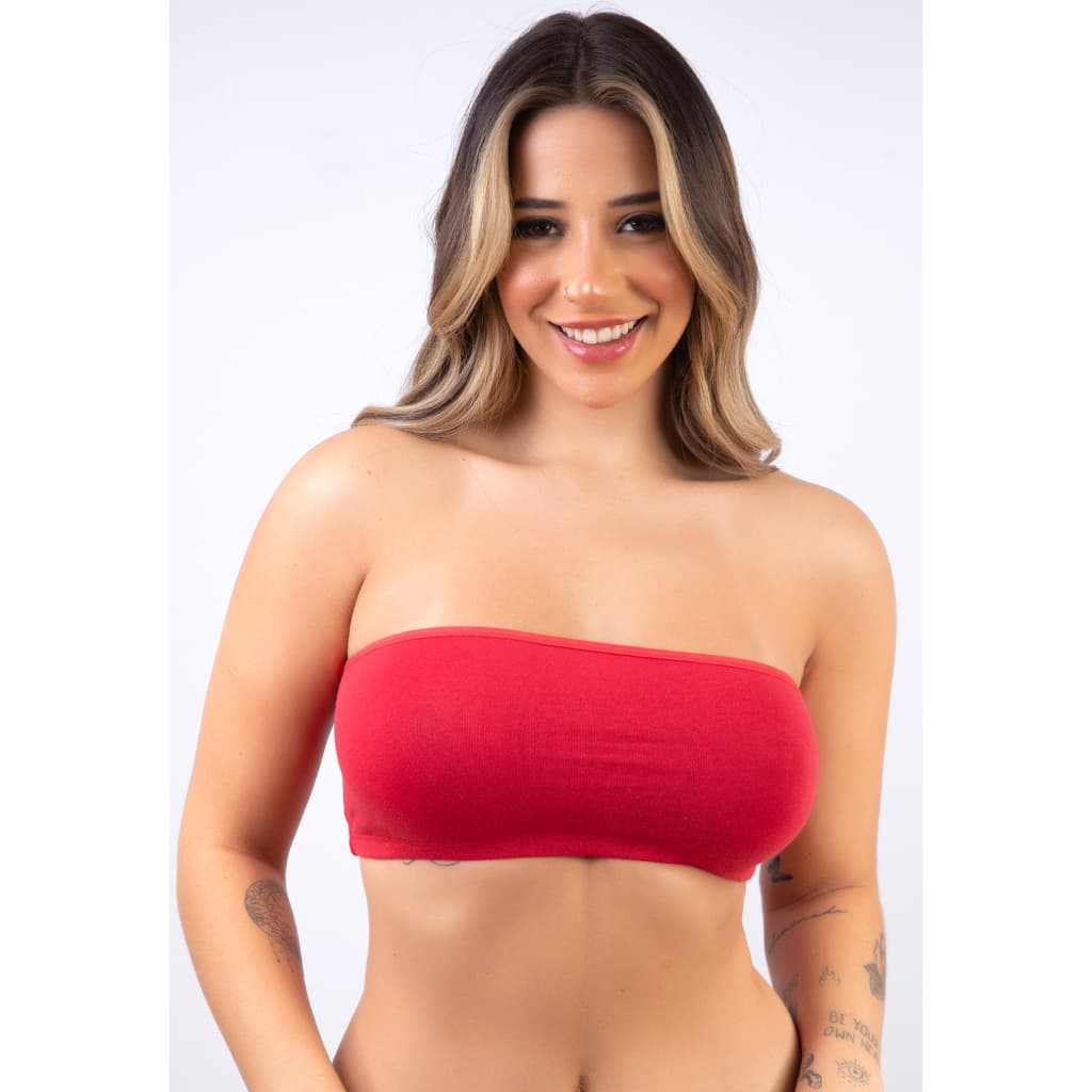 Top Tomara Que Caia Cotton Sutiã Faixa