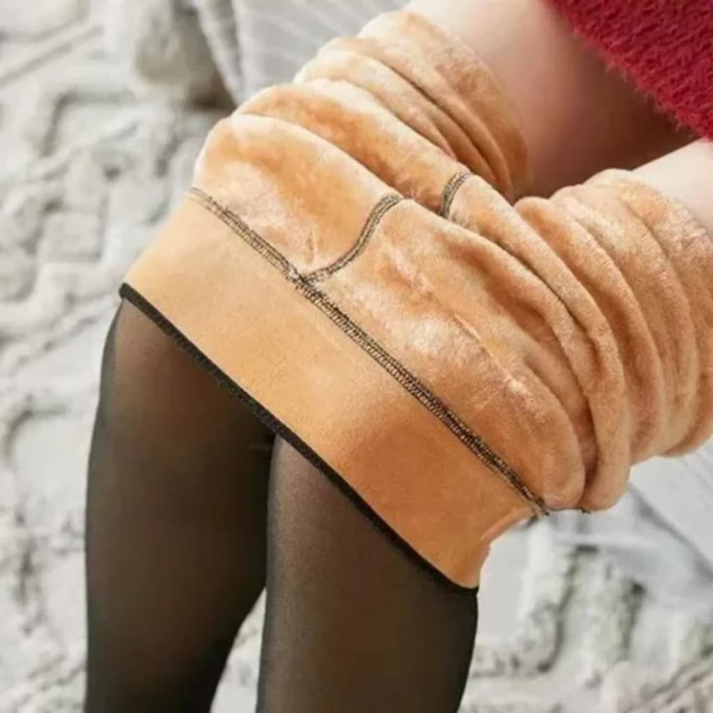 Meia Calça Térmica Plus Size G1 A G4 Peluciada Translúcida Quentinha
