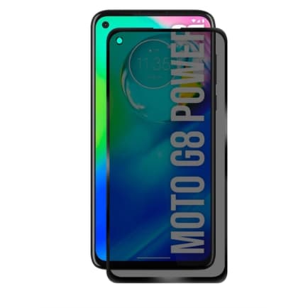 Película de vidro 3D Privativa Anti Spy Para  Motorola Moto G8 Power / Pelicula de privacidade
