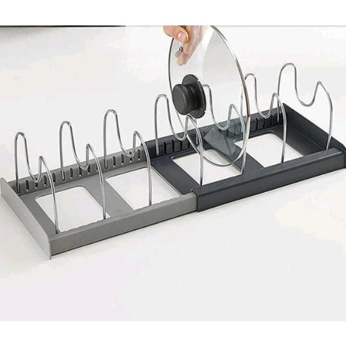 Suporte Organizador Expansível Para Cozinha Escorredor de Pratos Porta Louças Panelas Tampas