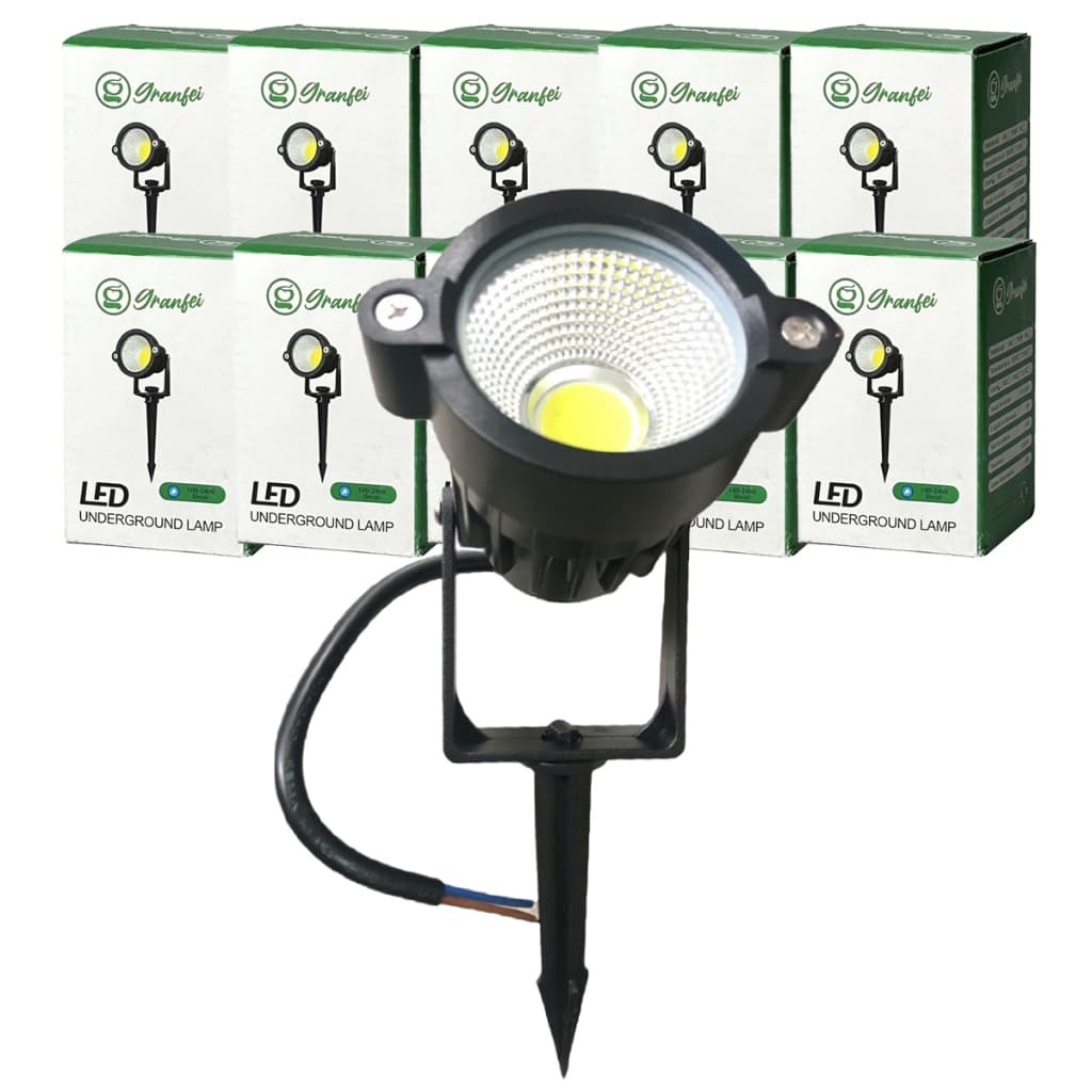 kit 10 un luminaria  lâmpada espeto de jardim 7w  9w 15w cob de led  cor de luz ip65 à prova d'água