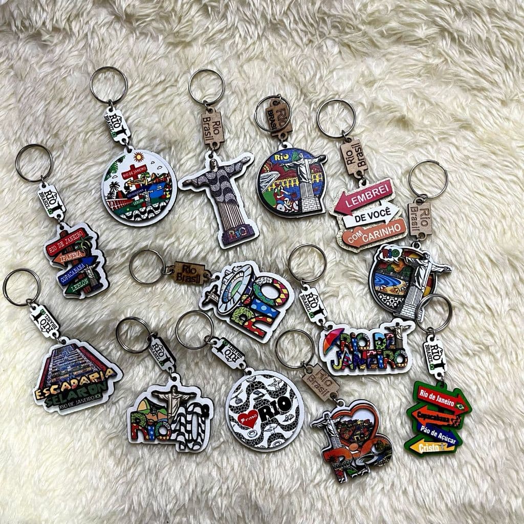 Chaveiro MDF Rio de Janeiro Cristo Redentor da Moda Personalizado Presente Prático Lembrança