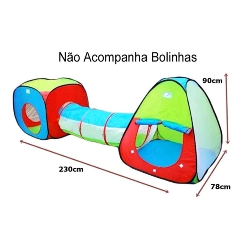 Barraca Toca túnel 3 em 1 barraca cabana infantil menina menino jogo para criança.