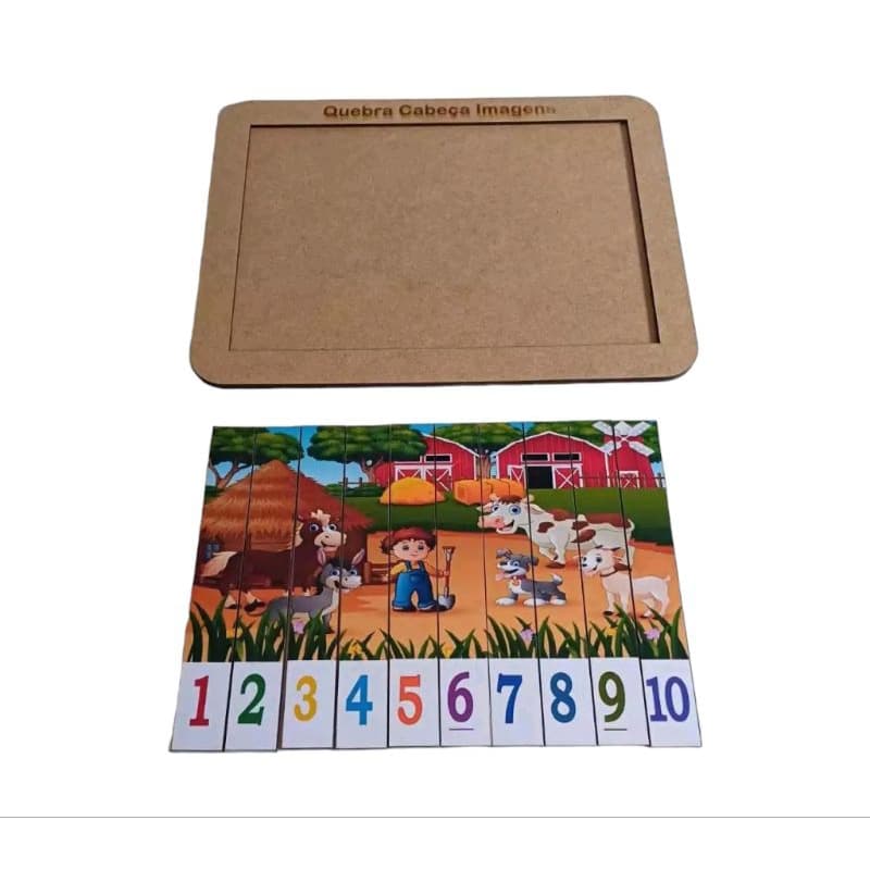 Quebra Cabeça Imagem Fazendinha Quebra Cabeça Puzzle Alfabetização Socialização Diversão Educação Infantil