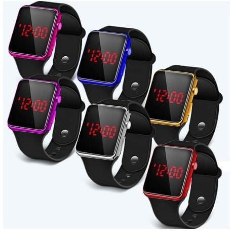 LED Relógio M4 digital Esportivo 50 metros A prova água feminino masculino 212
