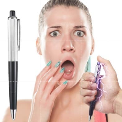 Caneta De Choque Brinquedo Pegadinha Pen Shocking Trolagem Shock Pen