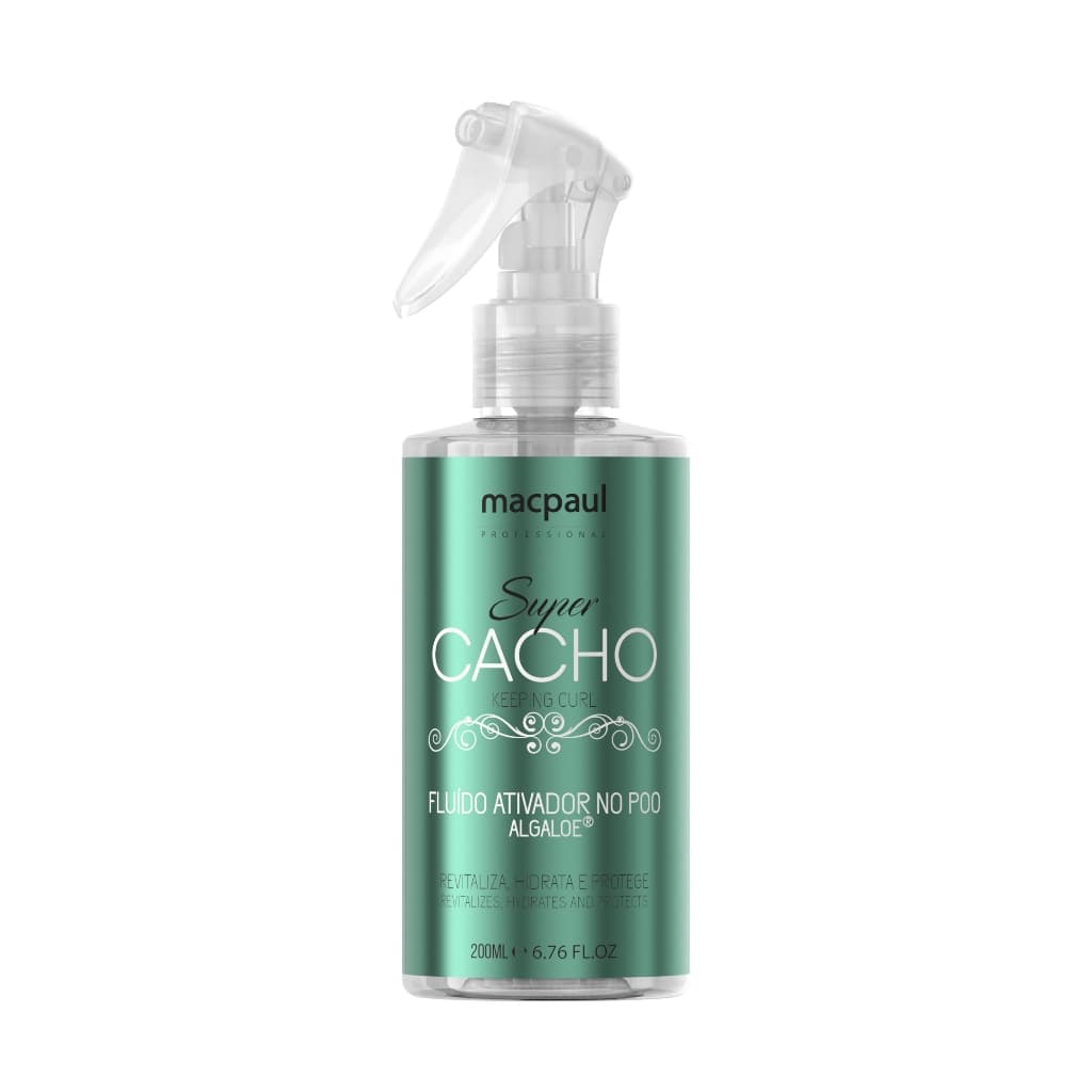 Fluido Ativador de cachos No Poo Super Cacho 200ml - Macpaul Professional