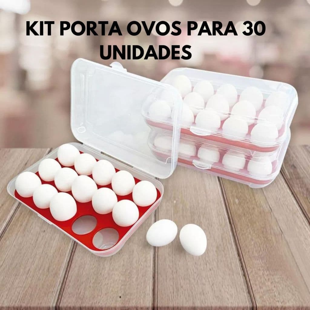 Porta Ovos com Tampa – Organizador de Geladeira para 15 Ovos, Super Resistente