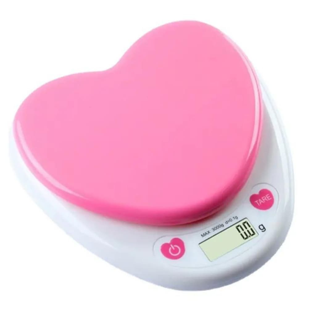 Balança Digital De Cozinha Alta Precisão 3kg Coração Fitness
