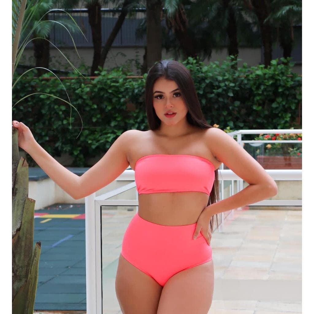 Biquíni Hot Pants Cintura Alta Biquini Top Faixa Calcinha De Biquíni