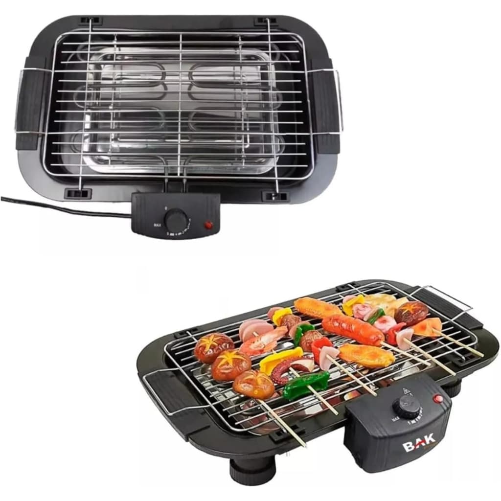 Churrasqueira Grill Elétrico Interna Sem Fumaça Grelhador De Mesa Portátil