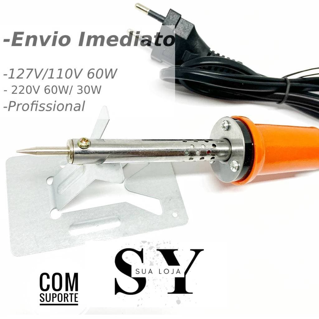 Ferro de Soldar 110V ou 220V 60W com suporte maquina de solda eletrica artesanato