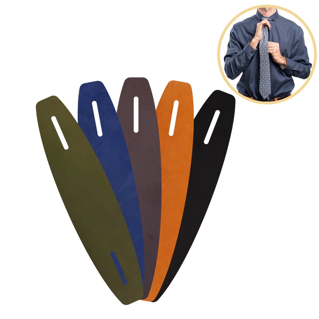 Prendedor De Gravata Couro 100% Legítimo Camisa Social Tie