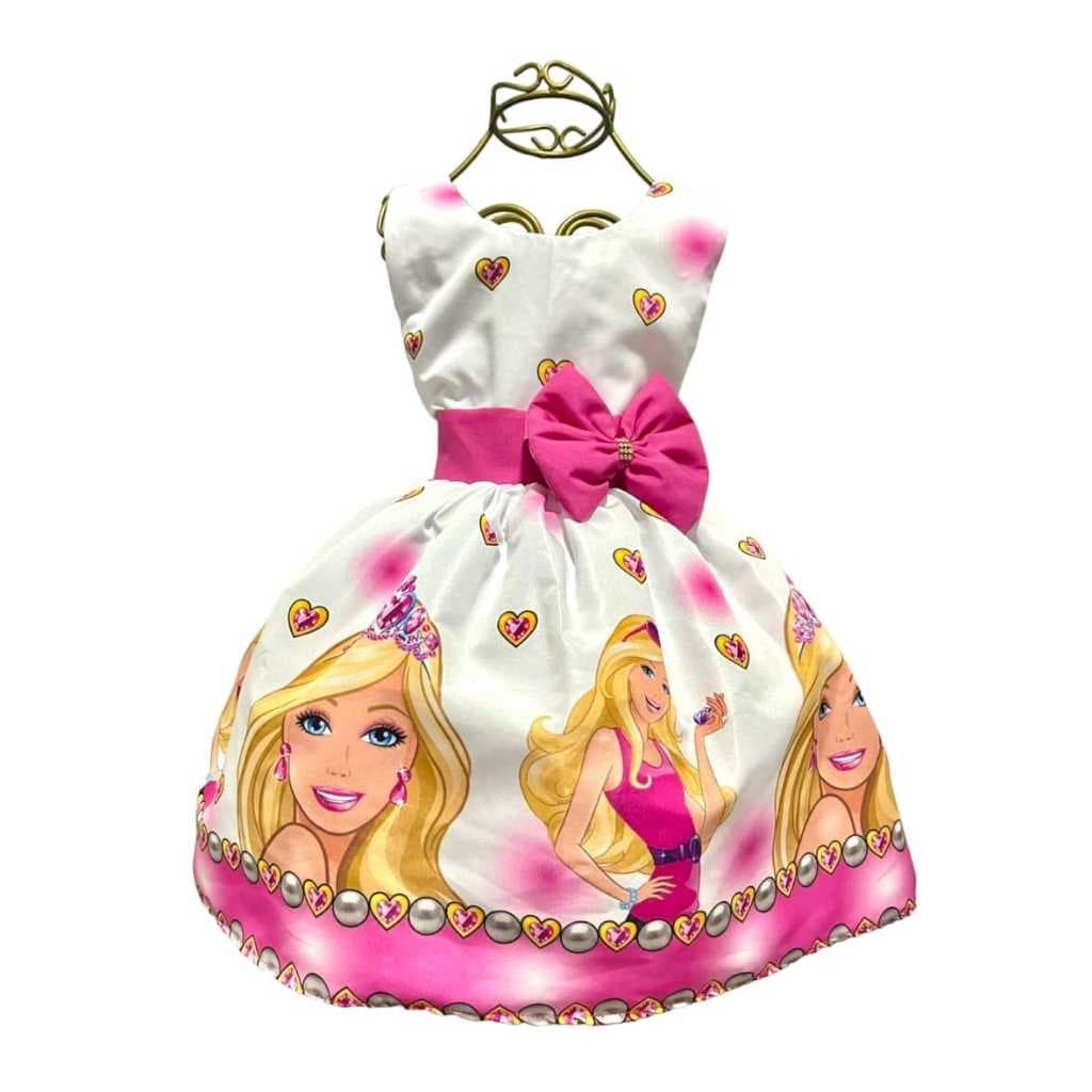 Vestido Infantil Temático Aniversários e Festas.