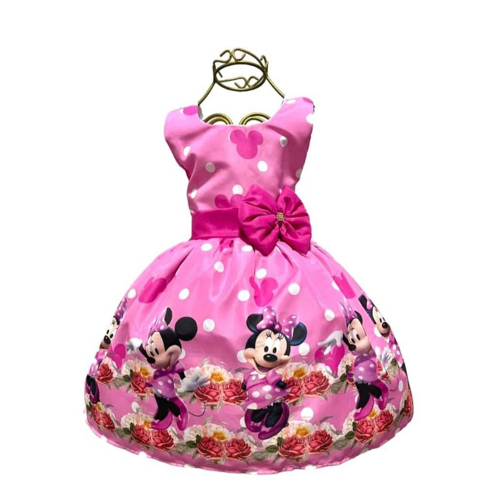 Vestido Infantil Temático Aniversários e Festas.