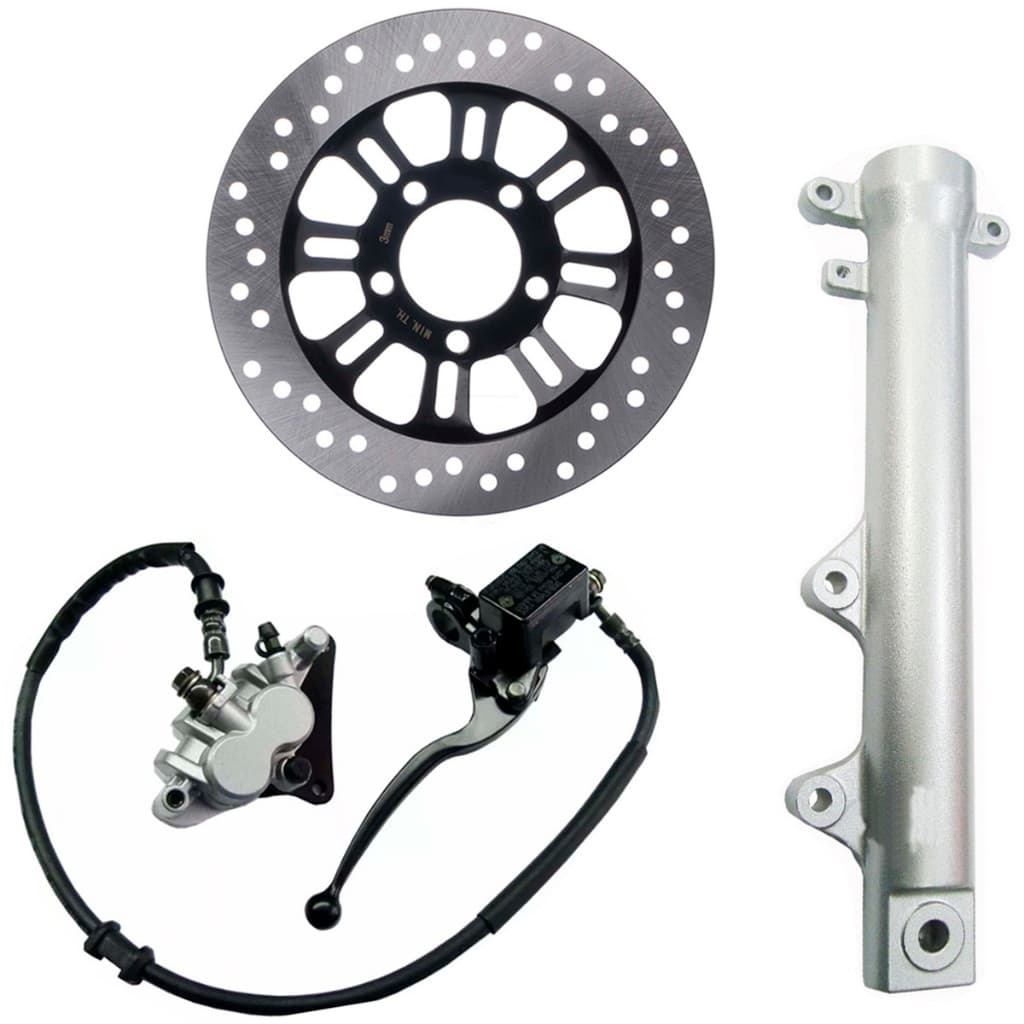 Kit Sistema Freio A Disco Dianteiro Titan150 Mix Fan150 Cg150 2009 A 2013 Canela Pinça Burrinho Flexível Stilo