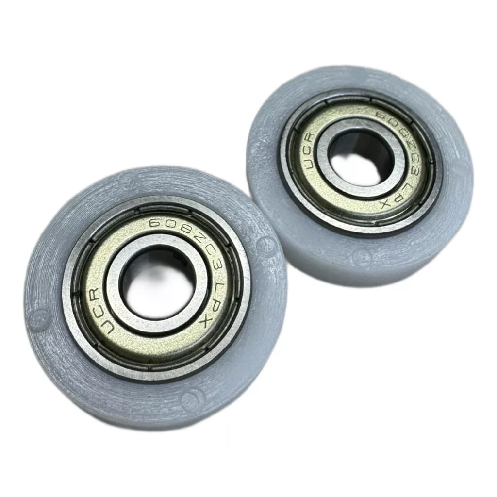 Kit 2 Calços Suporte + 2 Rolimãs Rolamento 608 P/ Circulador ou Ventilador