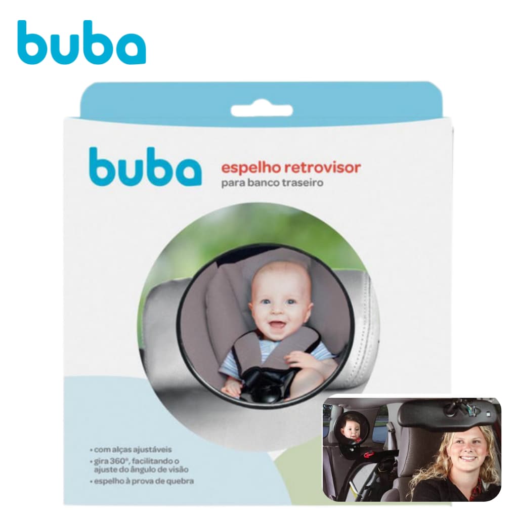 Espelho Retrovisor Para Bebê Carro Buba Segurança