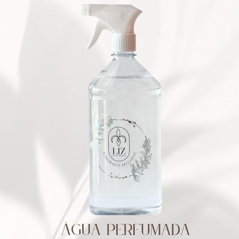 Água lençois Perfumada 1 litro com borrifador lençóis Ambiente Liz Aromas roupas